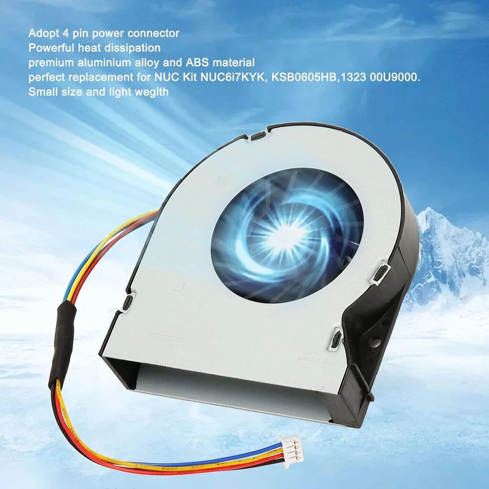 Topiky pakaitinis cpu aušintuvas, skirtas nuc6i7kyk cpu aušintuvui, skirtas nuc kit nuc6i7kyk ksb0605hb 1323 00u9000, 4 kontaktų jungtis