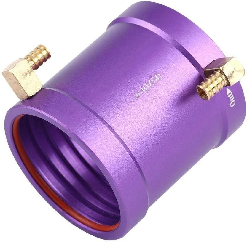 Topiky rc metalinis vandens aušinimo apvalkalas, 40 mm šilumos išsklaidymo vandens aušinimo m5 apvalkalas, rc valtis, vandeniu aušinamas sriegio adapteris, jungčių rinkinio priedai, skirti 4074 4082 rc valties varikliui, violetinis
