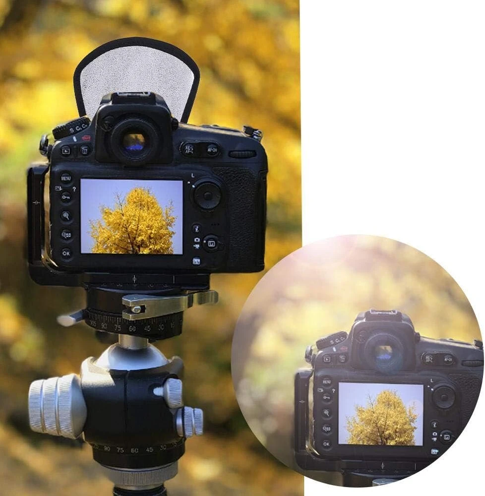 Topiky universalus blykstės atšvaito difuzorius, nešiojamas minkštos šviesos intensyvus blykstės greičio apšvietimo fotografijos atšvaitas sidabro balta spalva, skirtas slr fotoaparatams