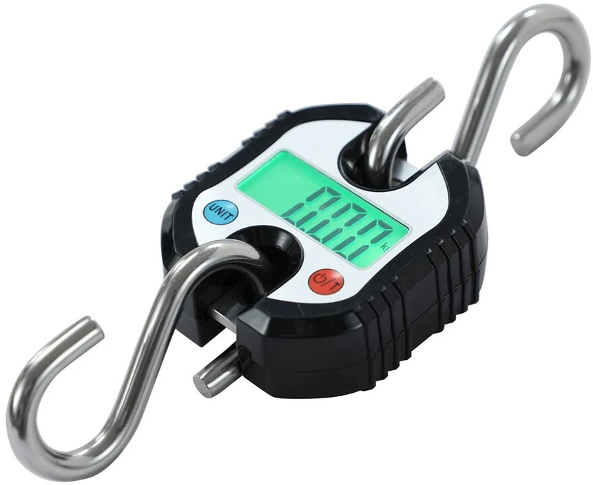 Topway skaitmeninės svarstyklės kranui, 150 kg apkrova, dvigubo tikslumo elektroninės mini lcd kilpinės pakabinamos bagažo žvejybos svarstyklės, didelio našumo svarstyklės su taros funkcija 833211
