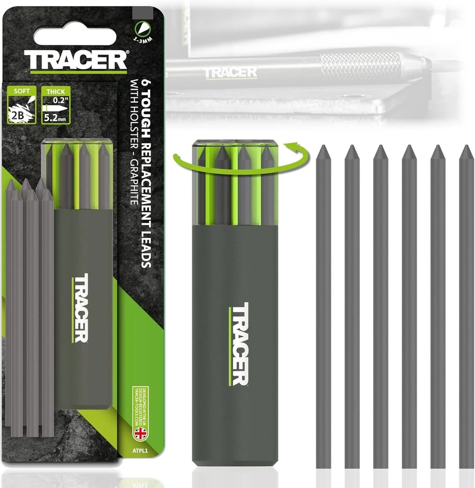 Tracer 5.2mm grafitiniai pieštuko priedai, 6 vnt.