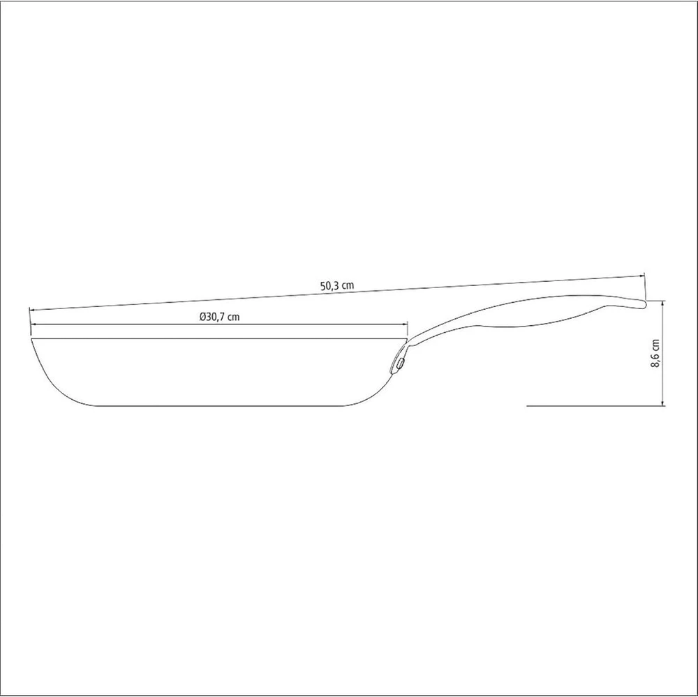 Tramontina Trento keptuvė iš ketaus, skersmuo 30 cm, juoda