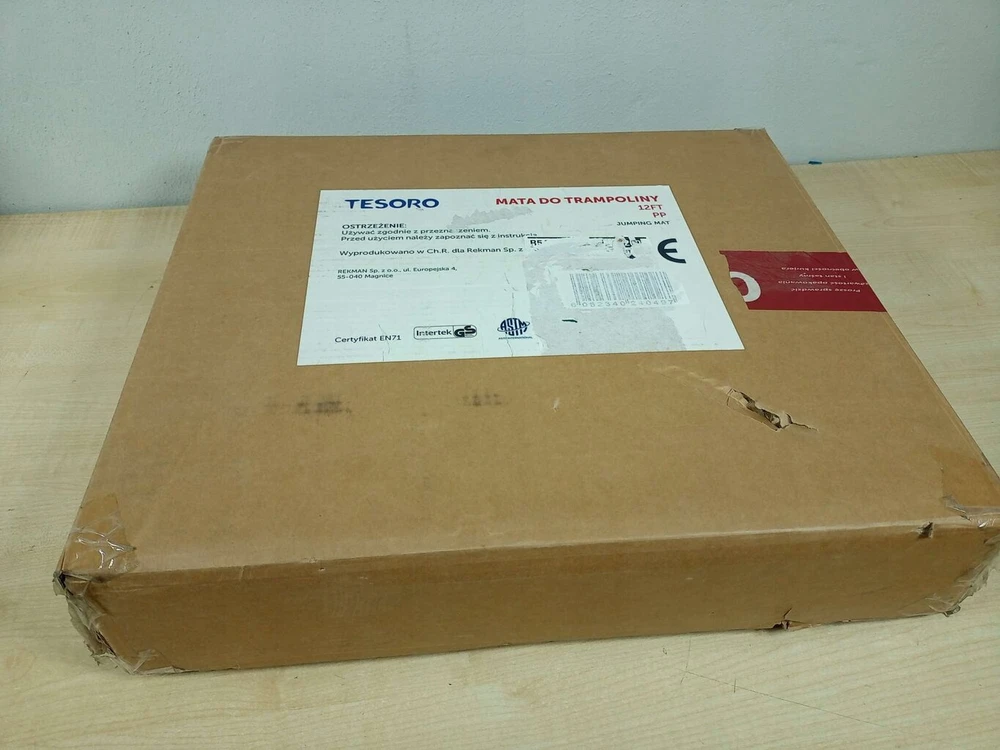Trampolino kilimėlis 12 pėdų Tesoro 72 spyruoklės