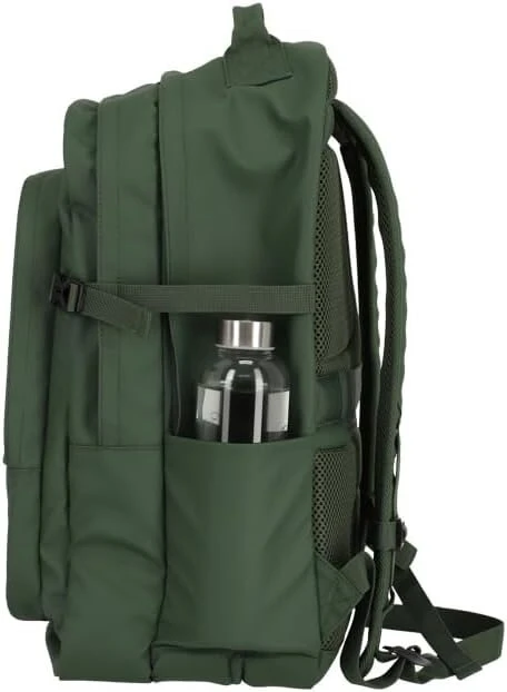 Travelite kuprinė pagaminta iš vandeniui atsparios medžiagos, paminkštintas skyrius nešiojamam kompiuteriui, 15,6 colio, basics daypack su prisegimo funkcija, 48 cm, 28 litrai, 900 g, alyvuogių spalvos, dienos kuprinės
