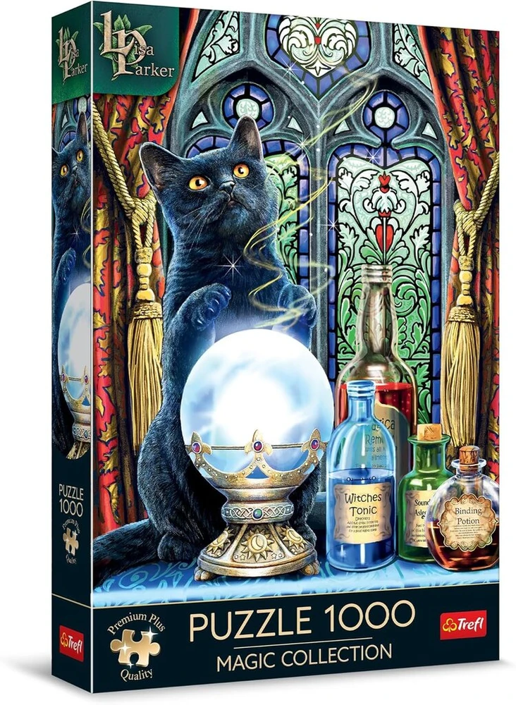 Trefl Premium Plus kokybės dėlionė Magic Collection: Witch Apprentice - 1000 elementų, Magic Pictures serija, Lisa Parker, idealus detalių pritaikymas, suaugusiems ir vaikams nuo 12 metų