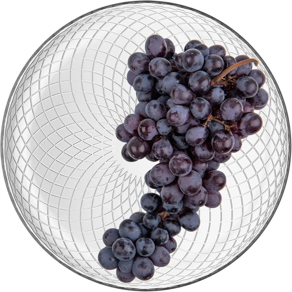 Trend for home Elina 2 tortinių lėkščių rinkinys, serviravimo lėkštės, picų lėkštės, tortinės lėkštės, stalo įrankių rinkinys, tortinė lėkštė, stiklinė lėkštė, desertinė lėkštė, pusiau permatoma, skersmuo 30 cm, geometrinis raštas