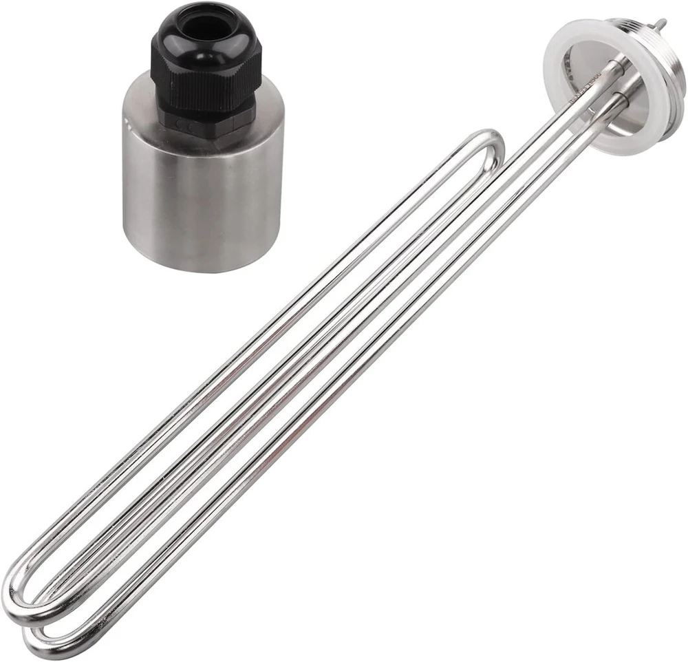 Tri-clamp atlenkiamo tipo kaitinimo elementas dn50 elektrinis vamzdinis šildytuvas su nerūdijančio plieno dangteliu ir silikoniniu žiedu 220 5500 w 2 colių skersmens 59,6 mm