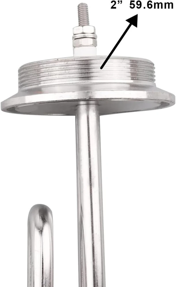 Tri-clamp atlenkiamo tipo kaitinimo elementas dn50 elektrinis vamzdinis šildytuvas su nerūdijančio plieno dangteliu ir silikoniniu žiedu 220 5500 w 2 colių skersmens 59,6 mm