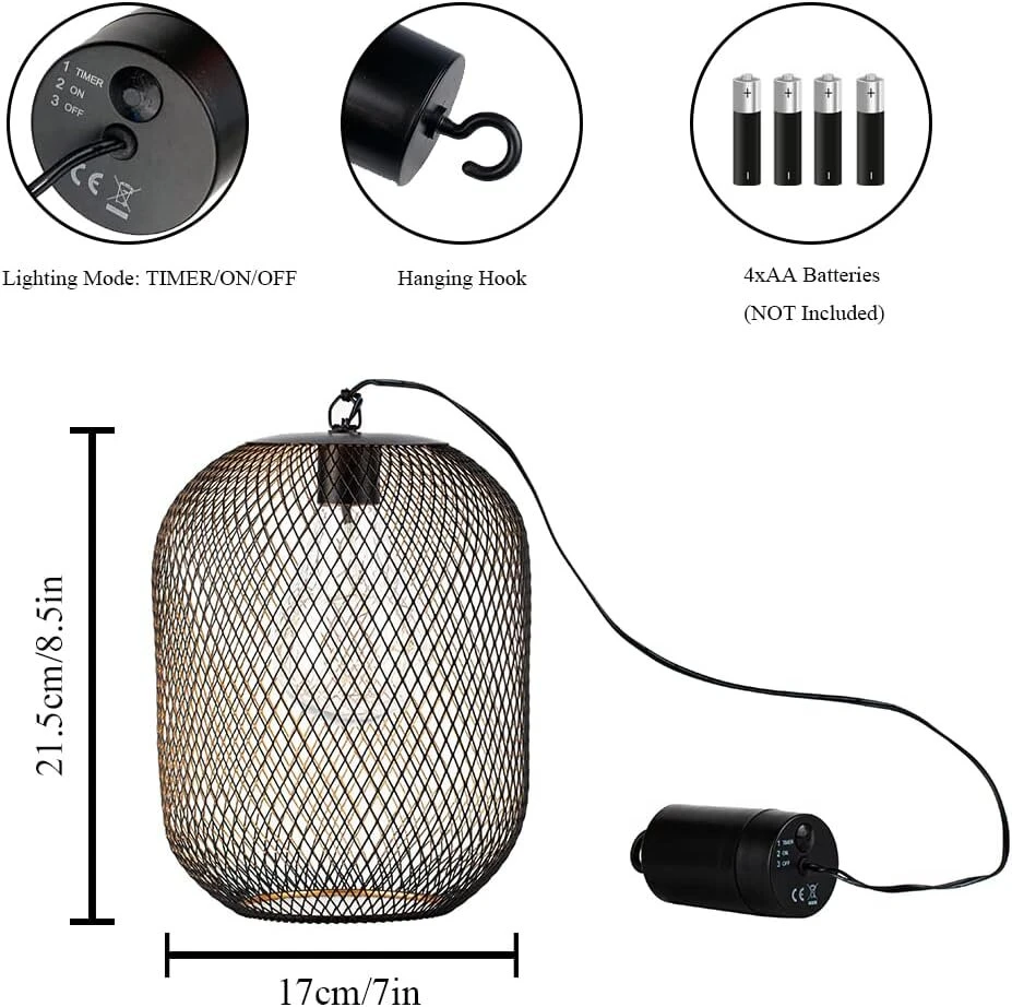 Trirocks Led pakabinamas šviestuvas su laikmačiu, 21.5 cm
