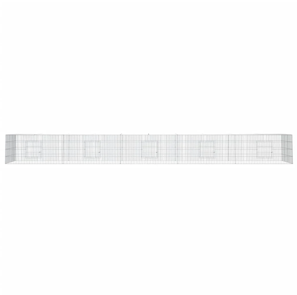 Triušių narvas, 5 segmentai, 541x109x54cm, galvanizuota geležis