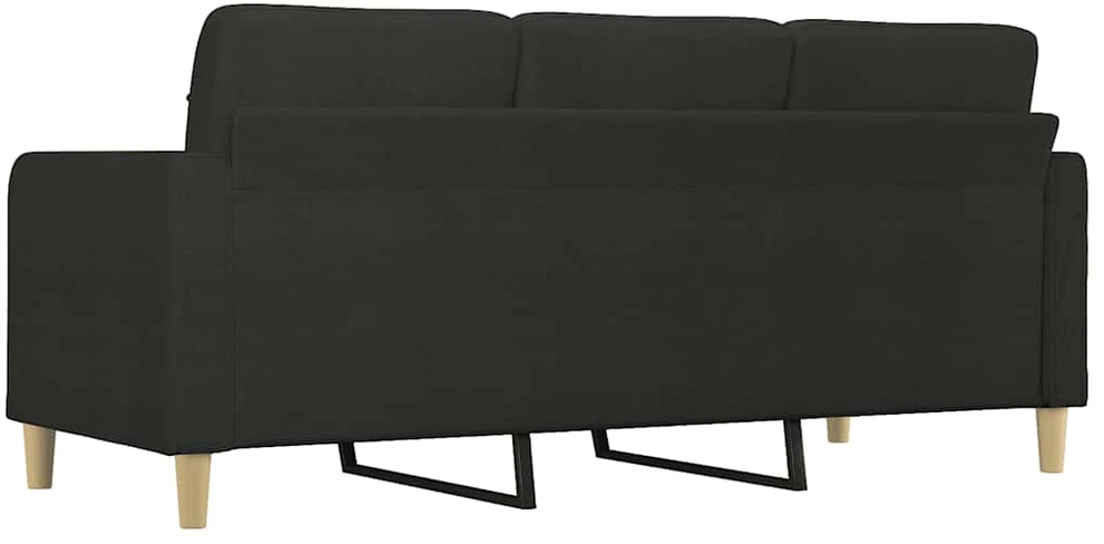 Fotelis Trivietė sofa, juodos spalvos, 180cm, audinys