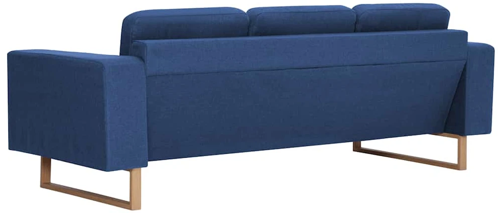 Fotelis Trivietė sofa, mėlyna, audinys