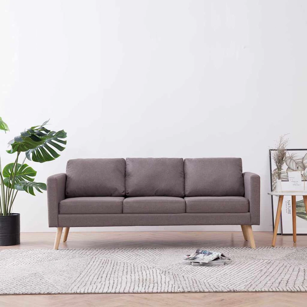 Fotelis Trivietė sofa, taupe spalvos, audinys