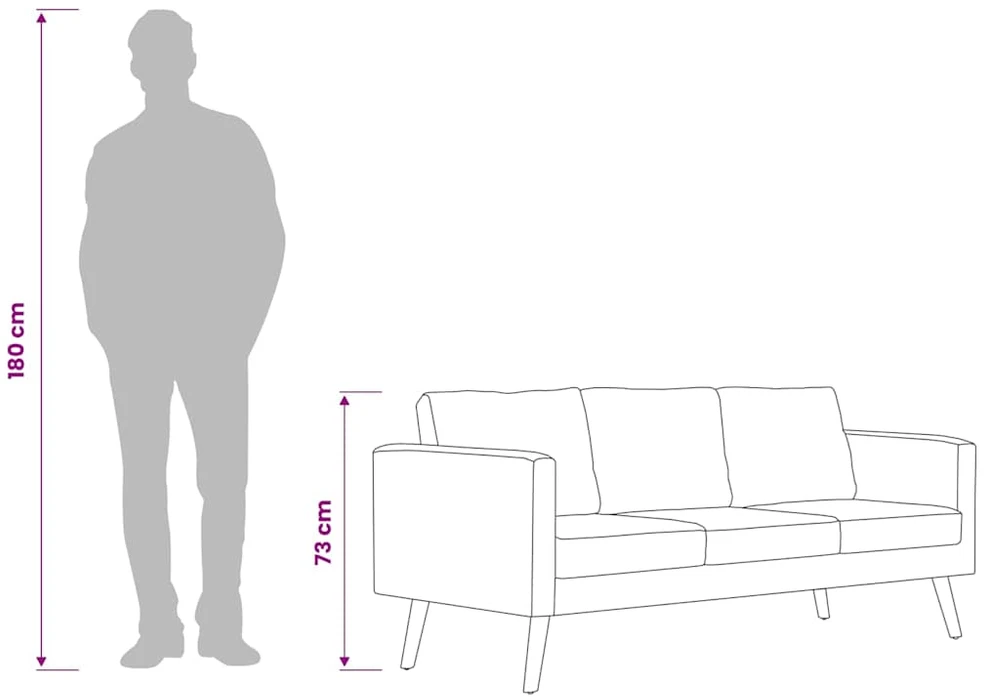 Fotelis Trivietė sofa, taupe spalvos, audinys