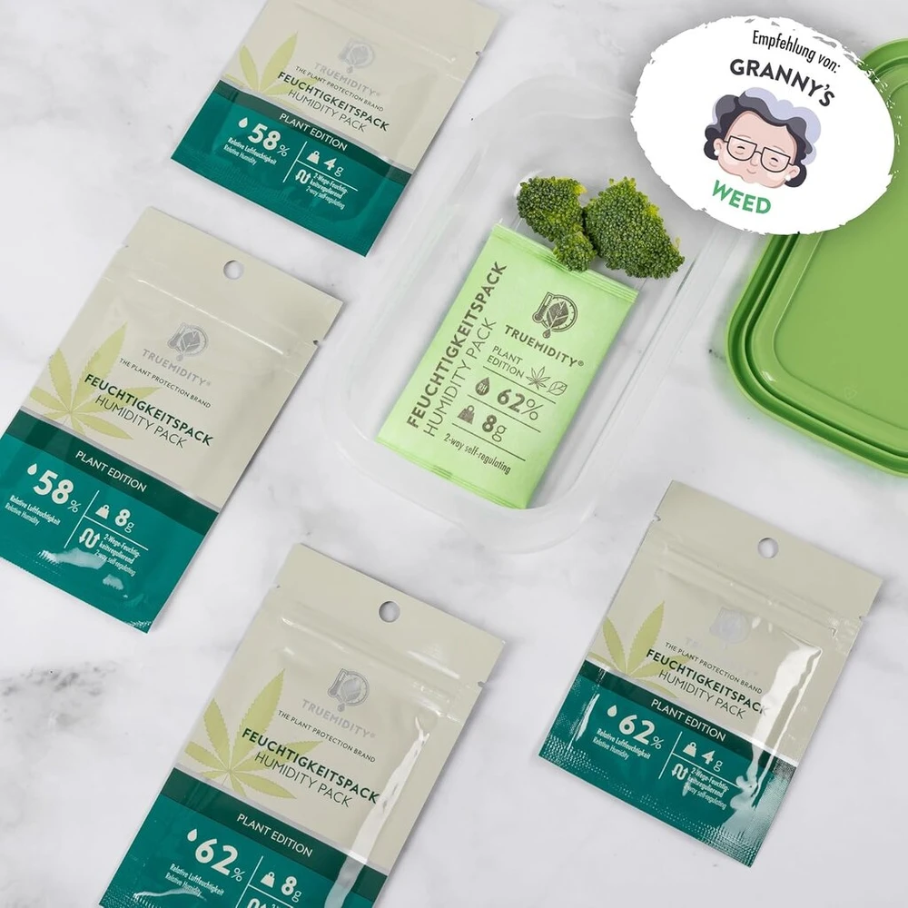 Sausintuvas Trumidity® Drėgmės Reguliatorius 62% | 4x4g Drėgmės Pakuotės