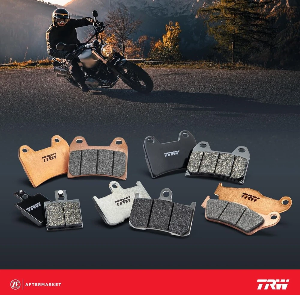 Trw mcb634sh sinter street stabdžių kaladėlių komplektas, skirtas kawasaki vulcan galinei ašiai ir kitiems motociklams