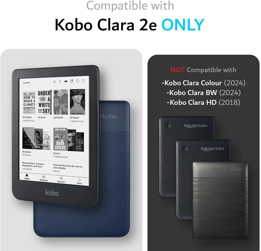Tudia Skn dėklas Tolino Shine 4 / Kobo Clara 2e (6 colių)