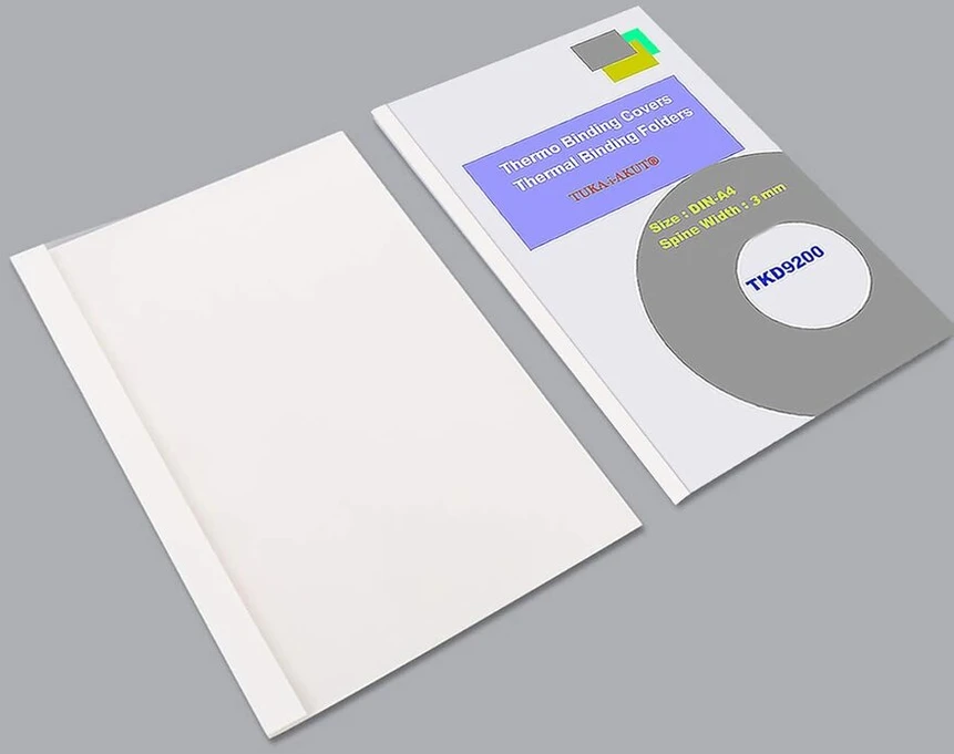 Tuka-i-akut A4 įrišimo dangteliai, 3 mm, 20 vnt., balti