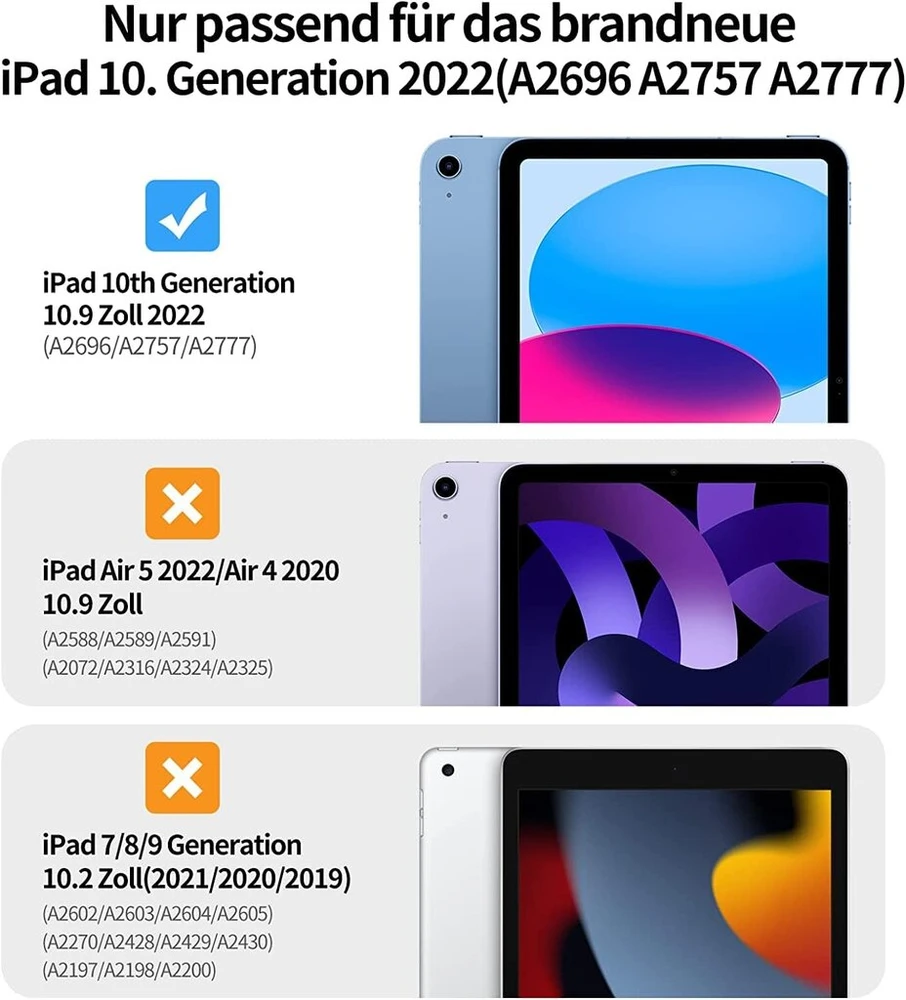 Tuolisg dėklas, skirtas Ipad (a16) 11-os kartos 11 colių 2025 m., Ipad 10-os kartos 10,9 colių su rašikliu, Pu odos atverčiamas dėklas, piniginė, rašiklio laikiklis, planšetinio kompiuterio apsauginis dėklas su automatinio užmigdymo/pabudimo funkcija, juo