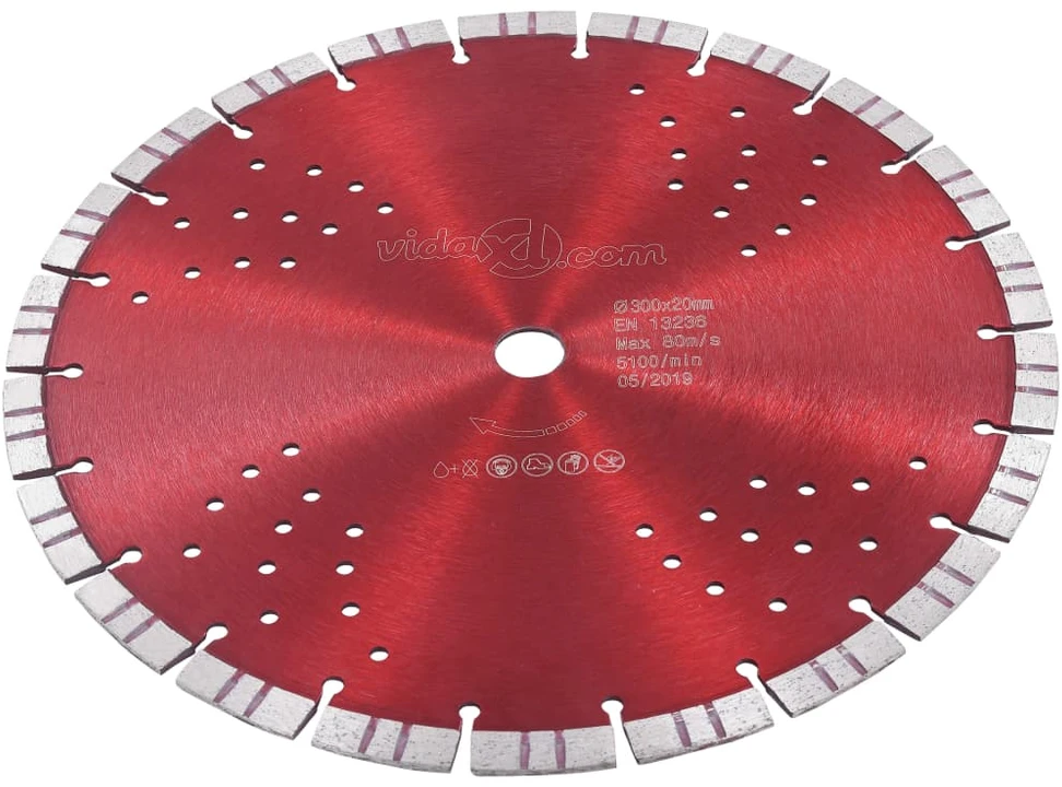 Turbo deimantinis pjovimo diskas su angomis, plienas, 300mm