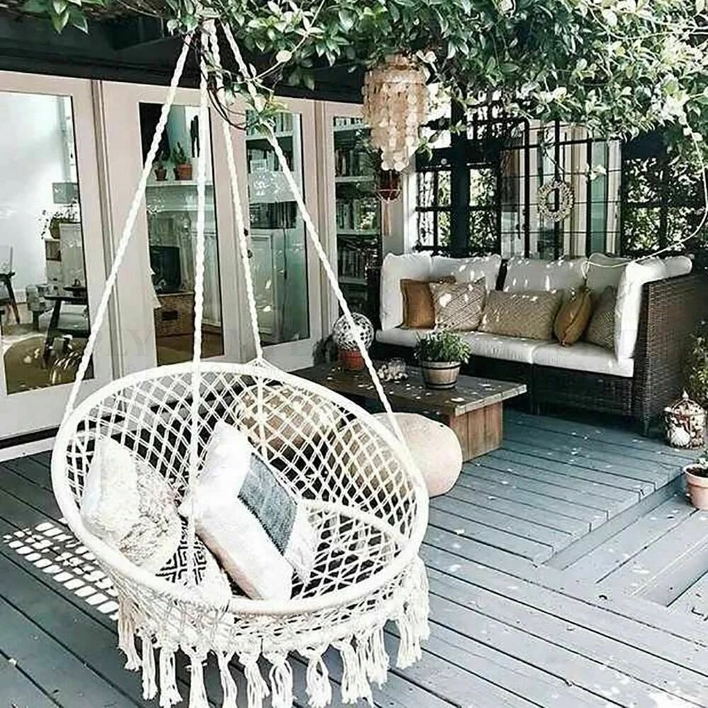 Tutumi Gandralizdis sūpynės-lizdas, boho stiliaus