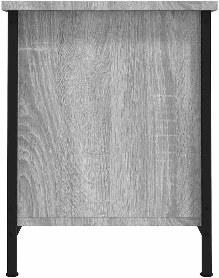 TV staliukas TV spintelė su durelėmis, pilka ąžuolo, 60x35x45cm, mediena