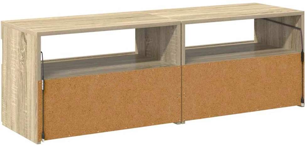 TV staliukas TV spintelės su LED apšvietimu, 2vnt., ąžuolo, 60x35x40cm
