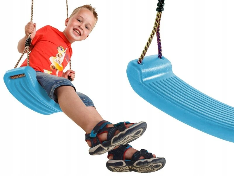 Tvirtas plastikinis sūpynių sėdynės komplektas - mėlynas