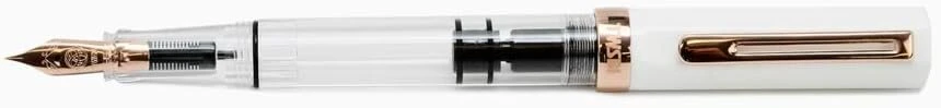 Twsbi Eco Baltas & Rose Gold plunksnakotis F