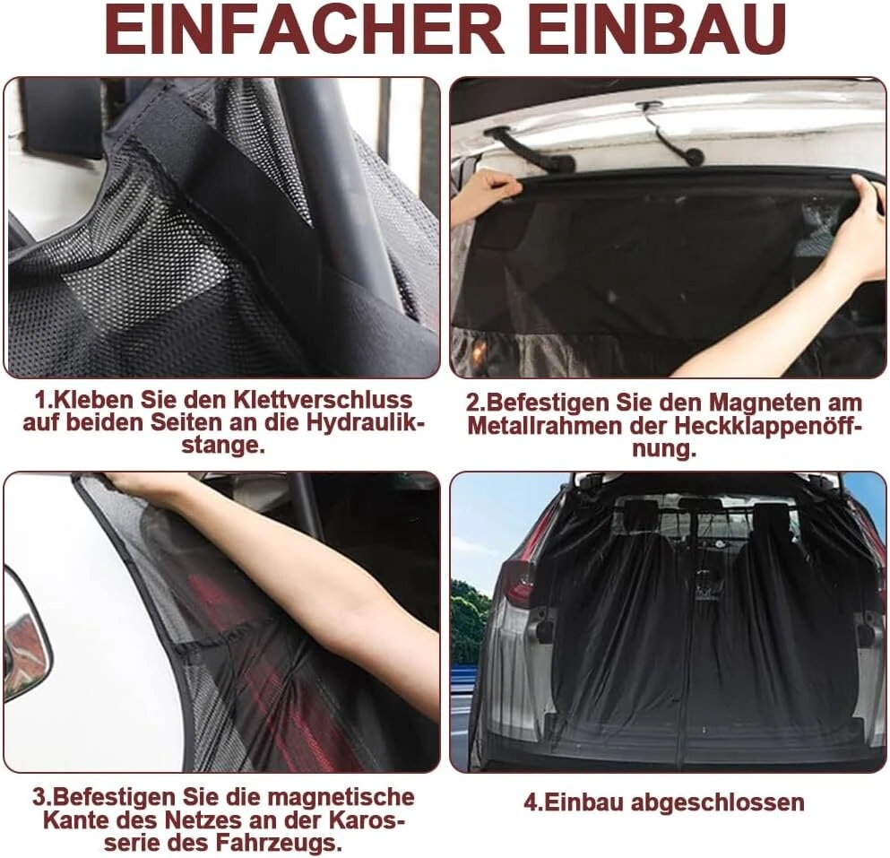 Tyafzzn tinklelis nuo uodų bagažinės dangčiui, sparno durų bagažinės uždangalas, apsauga nuo saulės, magnetinis automobilinis tinklelis nuo musių, automobilio pertvaros užuolaidos, apsauga nuo saulės visureigiams, lauke, stovyklavimui, 180 x 150 cm