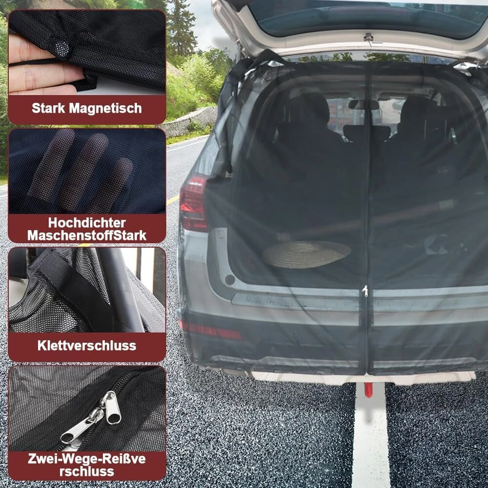 Tyafzzn tinklelis nuo uodų bagažinės dangčiui, sparno durų bagažinės uždangalas, apsauga nuo saulės, magnetinis automobilinis tinklelis nuo musių, automobilio pertvaros užuolaidos, apsauga nuo saulės visureigiams, lauke, stovyklavimui, 180 x 150 cm