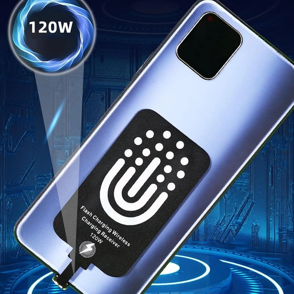 Type C Qi belaidis įkroviklis, 120w magnetinis ir 5w laidinis Qi įkrovimo imtuvas visiems Type C mobiliesiems telefonams