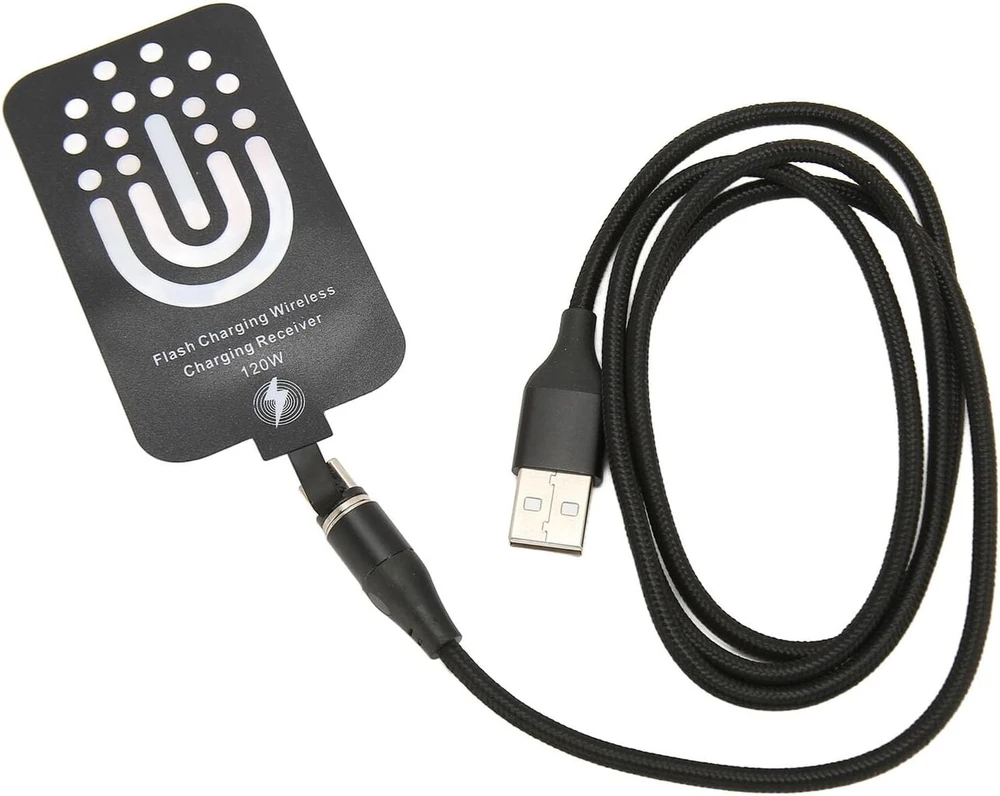 Type C Qi belaidis įkroviklis, 120w magnetinis ir 5w laidinis Qi įkrovimo imtuvas visiems Type C mobiliesiems telefonams