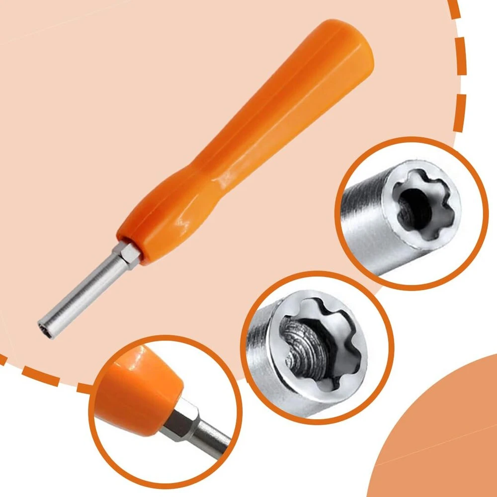 Ueavoid atsuktuvų rinkinys su dviem antgaliais, saugos atsuktuvas lošimo automatų priežiūrai, magnetinis atsuktuvas (4,5 mm ir 3,8 mm) (oranžinis)