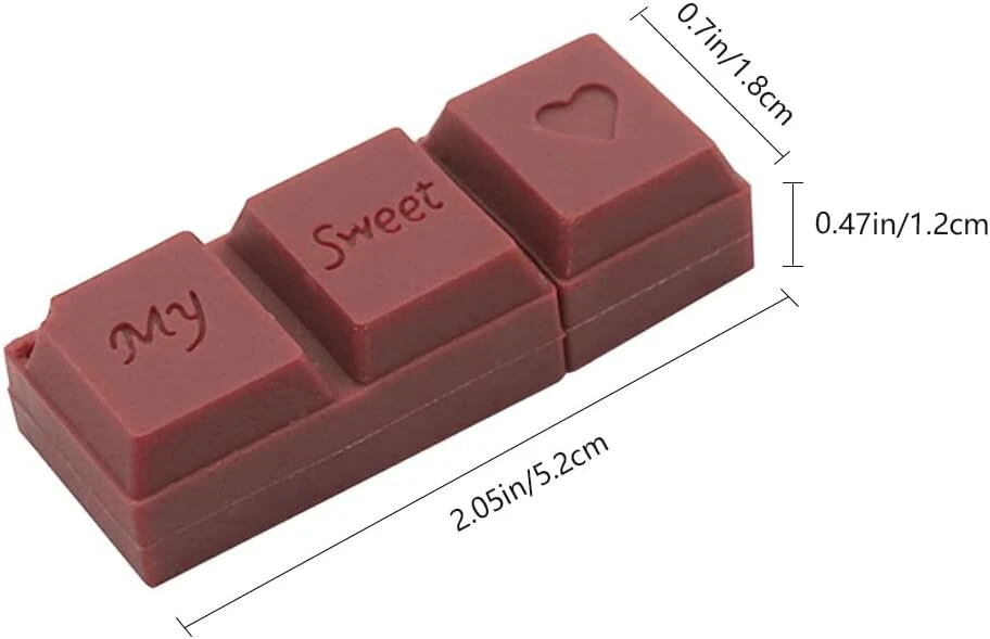 Uflatek 32 Gb Usb 2.0 atmintinė silikoninis šokolado formos raktas didelės spartos rudas u diskas sulankstomas kompiuteriams ir planšetiniams kompiuteriams