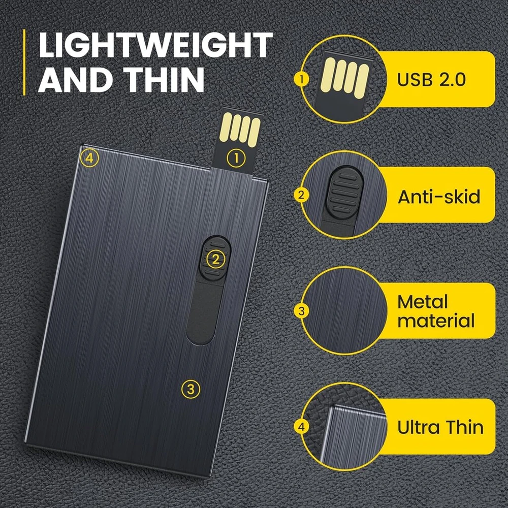Uflatek 32 gb usb atmintinė verslo kreditinės kortelės usb atmintinė usb 2.0 atmintinė metalinis korpusas atmintinė kreditinės kortelės formos atmintinė tvirtas pendrive juoda išorinė duomenų saugykla kompiuteriams