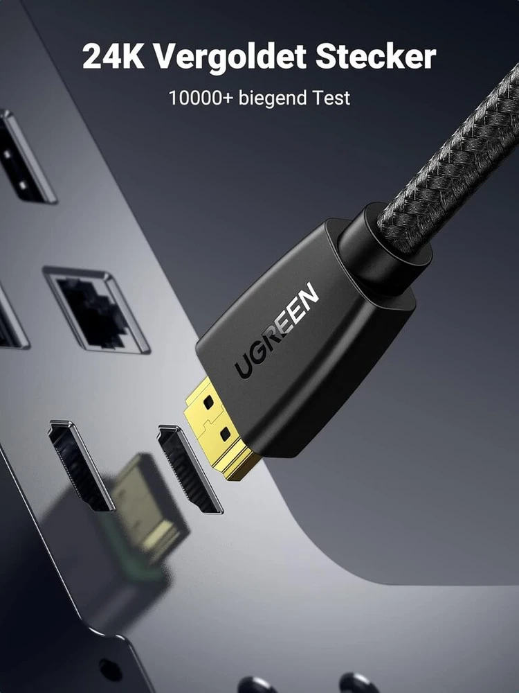 Ugreen Hdmi 2.0 kabelis 4k 60hz, Hdr, Arc, 18gbps, 2m