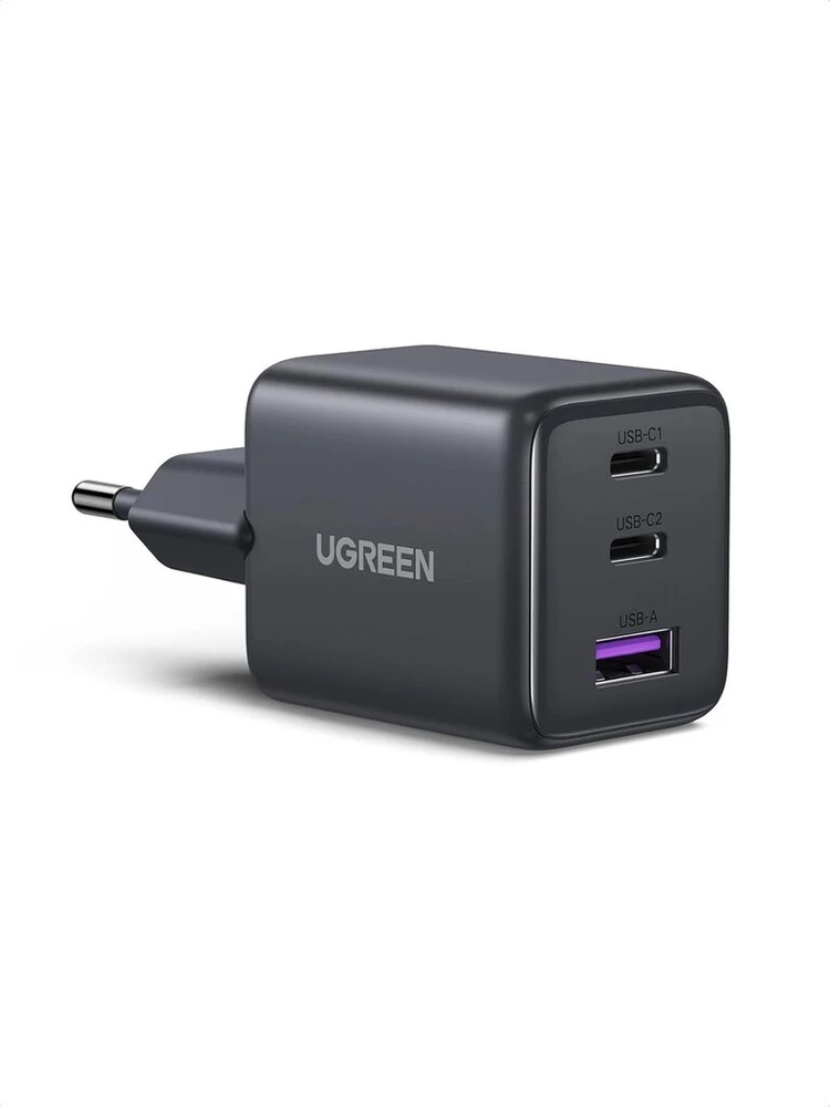 Ugreen usb c įkroviklis 30 w 3 prievadų gan ii maitinimo šaltinis iphone adapteris pd greitasis įkroviklis suderinamas su iphone 16, 16 pro max, 15, 14, 13, 12, ipad, galaxy s24, s23, pixel 9