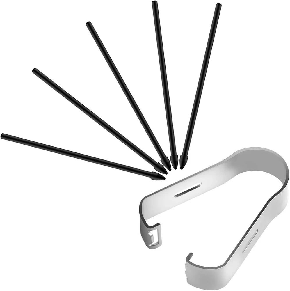 Ukofew 5 vnt. S-pen pakeitimo antgalių rinkinys, S Pen antgaliai su įrankiu, liečiamojo rašiklio S Pen antgaliai, skirti Galaxy Tab S6/s6lite/s7/s8/s9/note10/note20/note10+/note20 Ultra/s21u/s22u/s23u, juodi