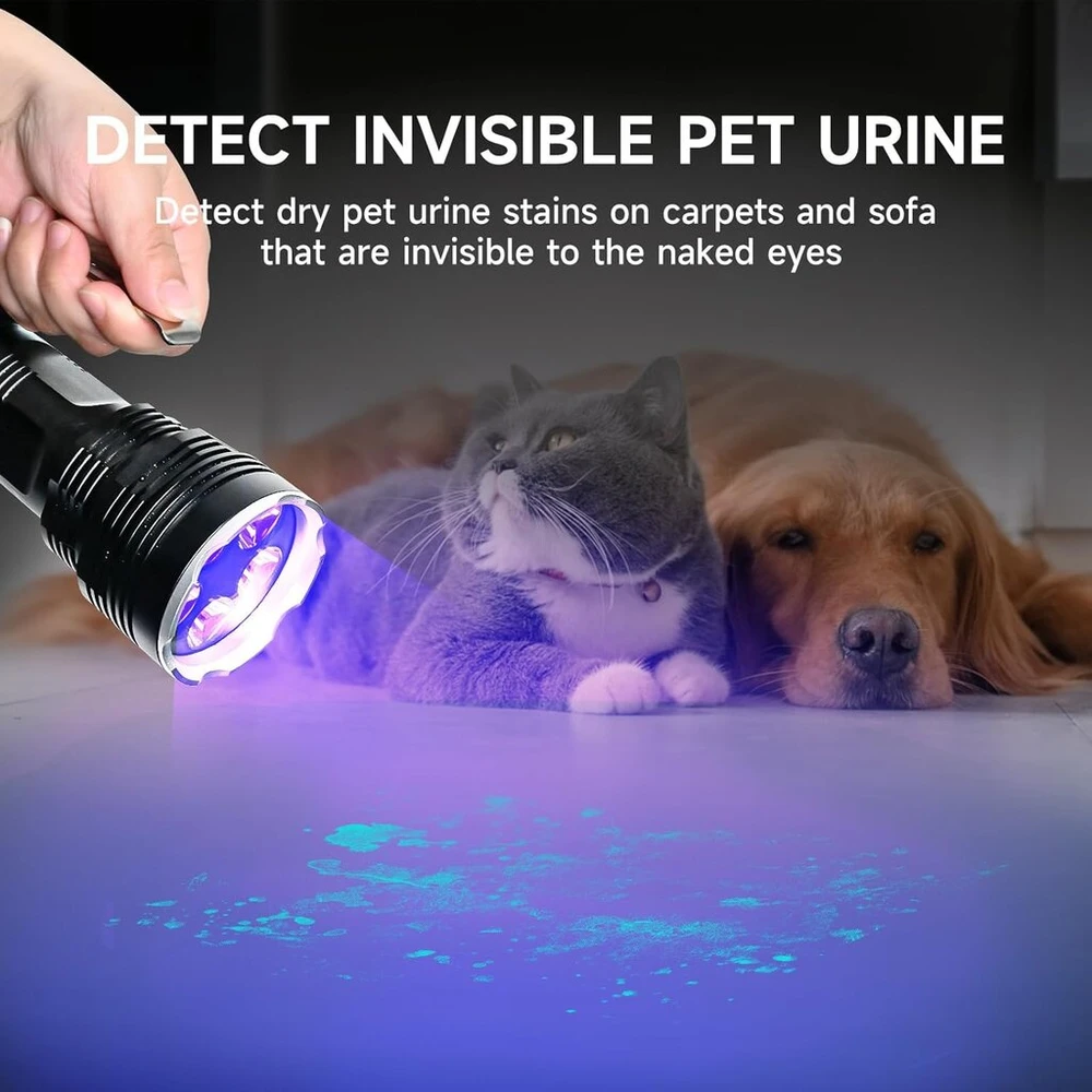 Ultrafire uv žibintuvėlis 395 nm led juoda šviesa, 50 w didelės raiškos ultravioletinė šviesa, didelis diapazonas gintaro paieškai, skorpionų medžioklei, dervos kietinimui, uolienų mineralų paieškai, nuotėkio aptikimui
