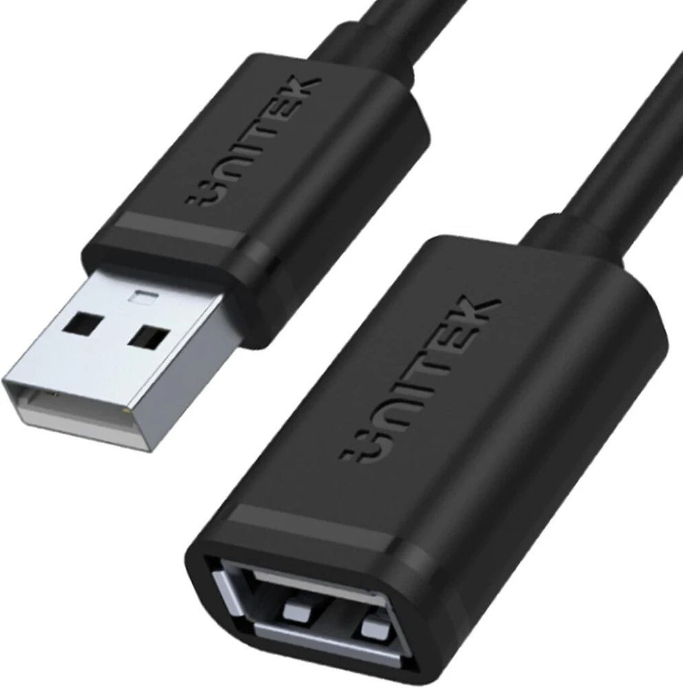 Unitek Y-c447gbk Usb 2.0 A Male į Usb A Female prailginimo laidas 0.5 m juodas, skirtas spausdintuvui, klaviatūrai, kortelių skaitytuvui ir kt.