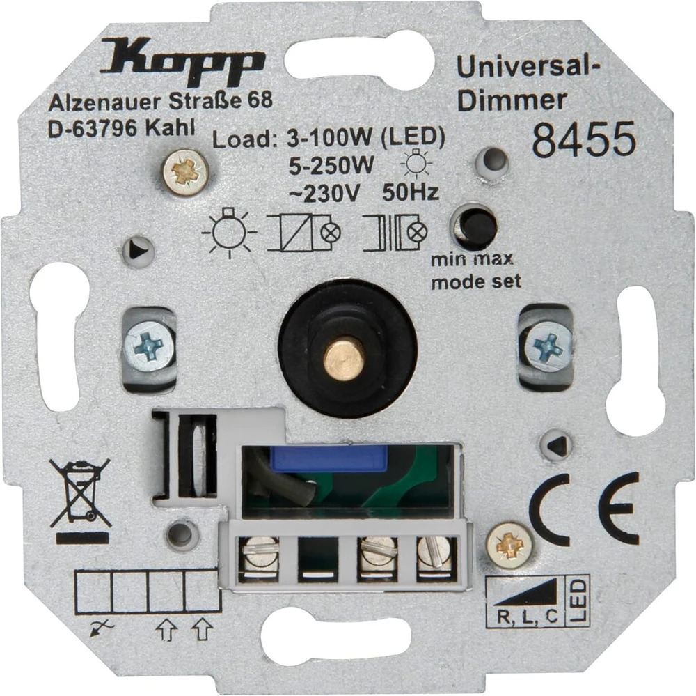 Universalus Led ir kaitrinių lempučių reguliatorius