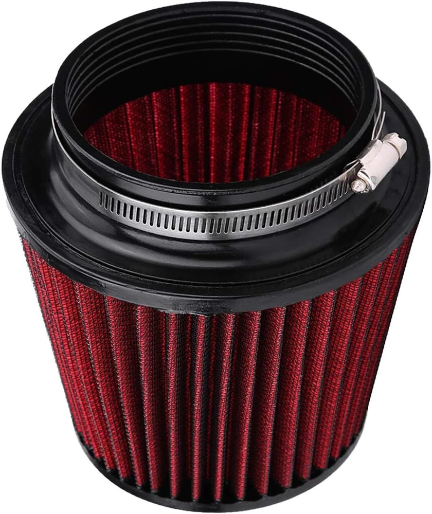 Universalus sportinis oro filtras Esenlong, skirtas automobilių oro filtrams, universalus automobilio modifikavimas, didelio srauto įleidimo oro įleidimo apvalus kūginis oro filtro valiklis 100 mm