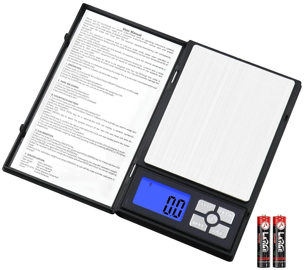 Uniweigh 2kg 0,1 g skaitmeninės virtuvinės svarstyklės svorio metimui, nešiojamos mini svarstyklės gramais ir uncijomis su taros funkcija, apšvietimu, lcd ekranu, mažos maisto svarstyklės žolelėms, prieskoniams, juvelyriniams dirbiniams, auksui, kavai, m
