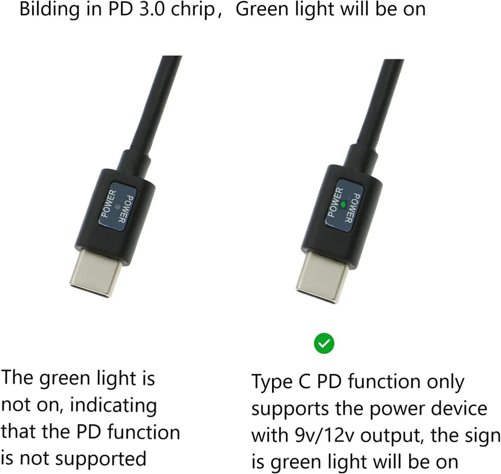 Uonecn Usb-c į 2.5 Dc 12v Kampinis Maitinimo Laidas 1.8m