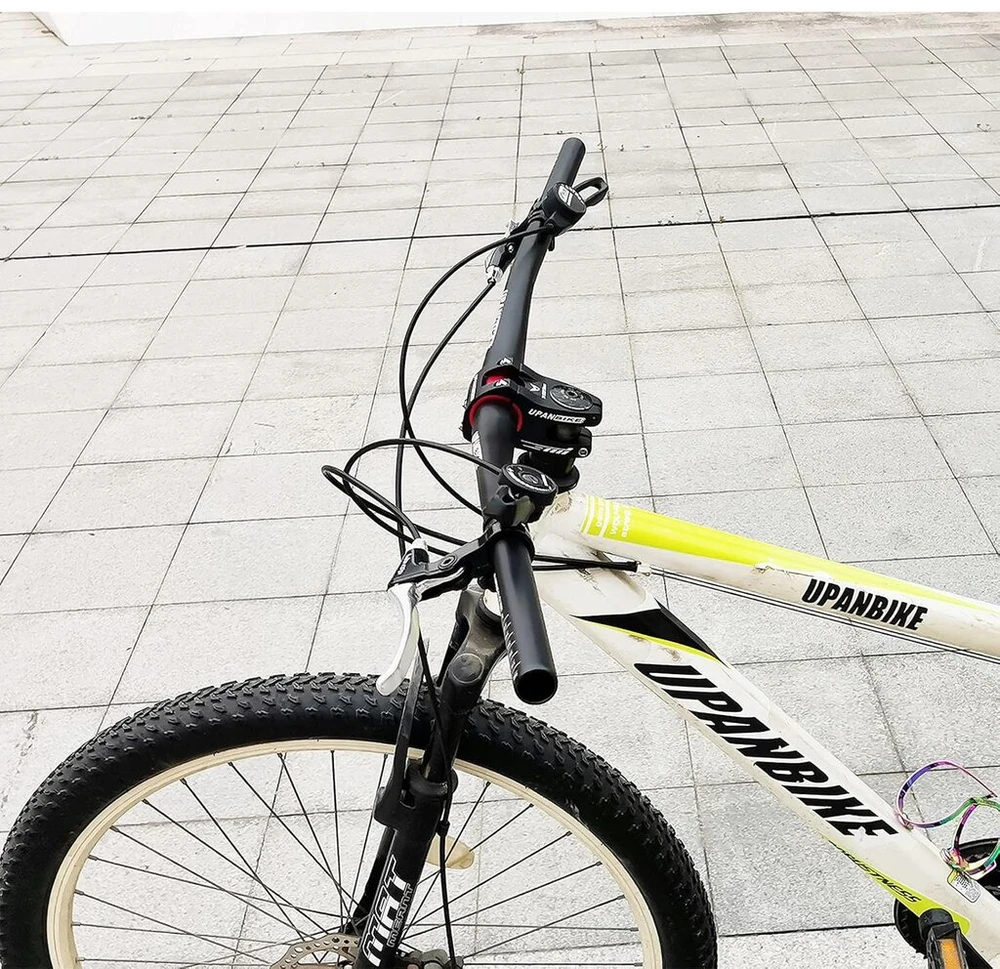 Upanbike φ31.8mm mtb kalnų dviračio itin ilgas vairas 780mm pakeltas vairas (780mm, juodas)