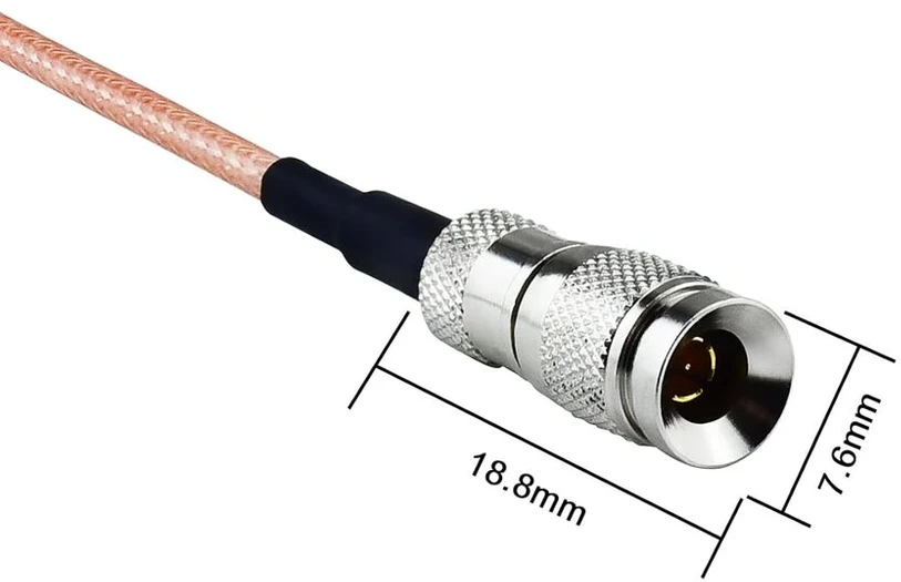 Urcianow 50 cm Sdi kabelis Din 1.0/2.3 kištukas į Bnc stačiu kampu kištuką Rg179 75ohm kabelis Rf koaksialinis adapterio ilgiklis ryšių sistemai radijo video įrangai (2 vnt.)