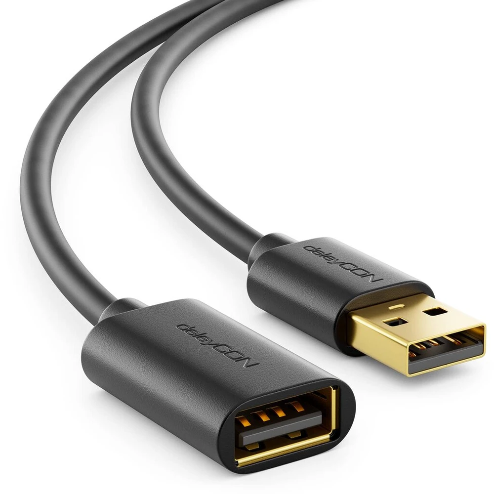 Usb 2.0 prailginimo kabelis A/a – juodas 3 m
