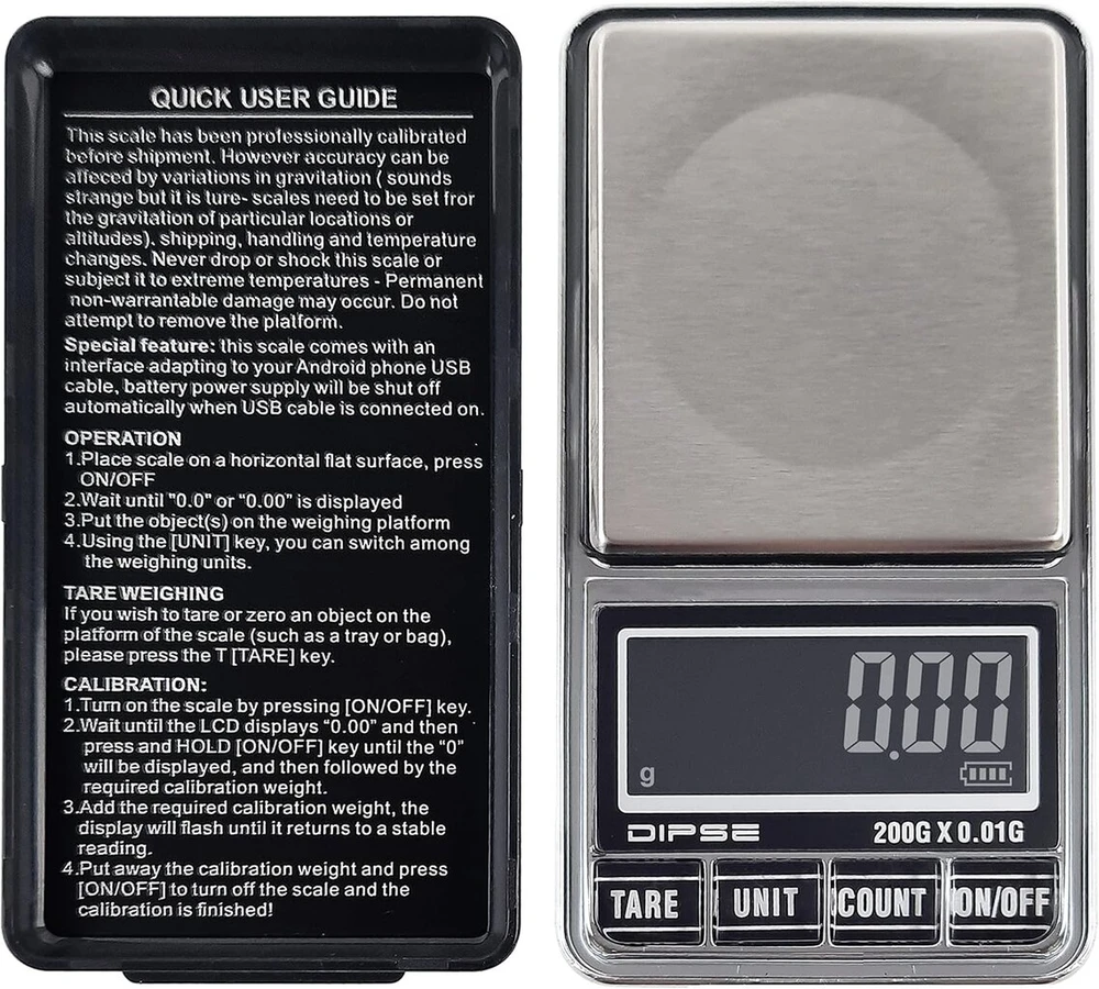 Usb 200 skaitmeninės tiksliosios svarstyklės / kišeninės svarstyklės su usb jungtimi be automatinio išsijungimo, sveriančios tiksliai iki 200 g 0,01 g žingsniais