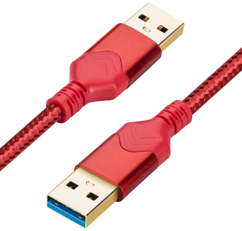 Usb 3.0 A į A duomenų kabelis 1.5m, raudonas